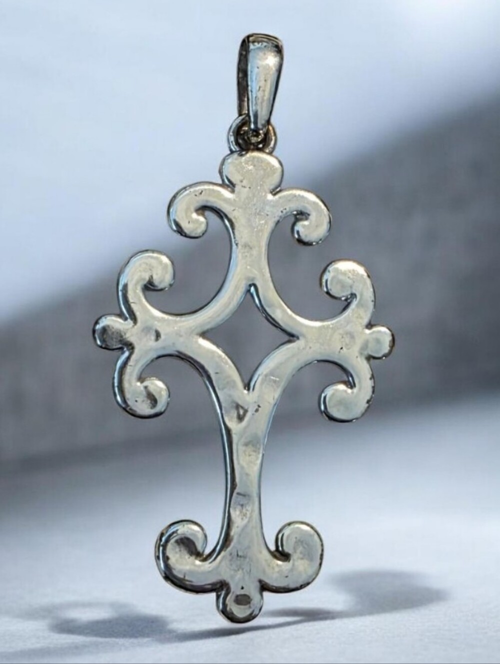 Brighton Silver Ornate Cross Pendant - Retired - Picture 1 of 2